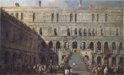 The Coronation of the Doge on the Staircase of the Giants at the Ducal Palace (mk05) Francesco Guardi